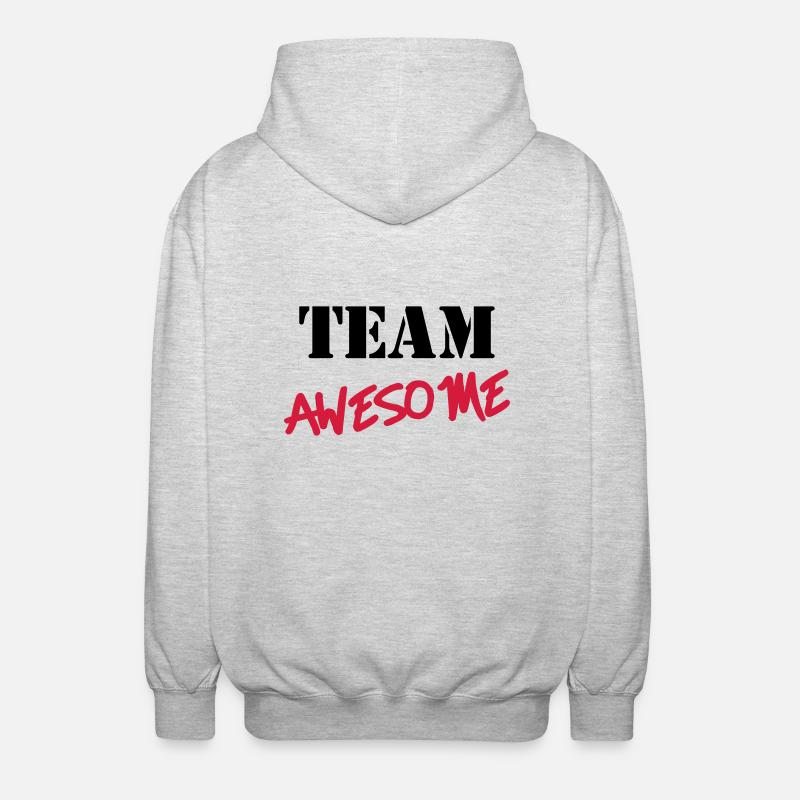Team Awesome - Unisex Kapuzenjacke - Hellgrau meliert