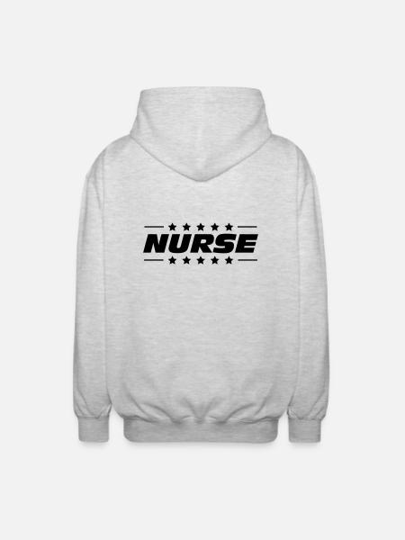 Nurse - Unisex Kapuzenjacke - Hellgrau meliert