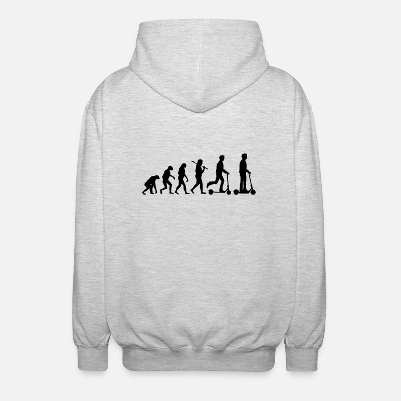 Evolution Escooter Elektroroller - Unisex Kapuzenjacke - Hellgrau meliert