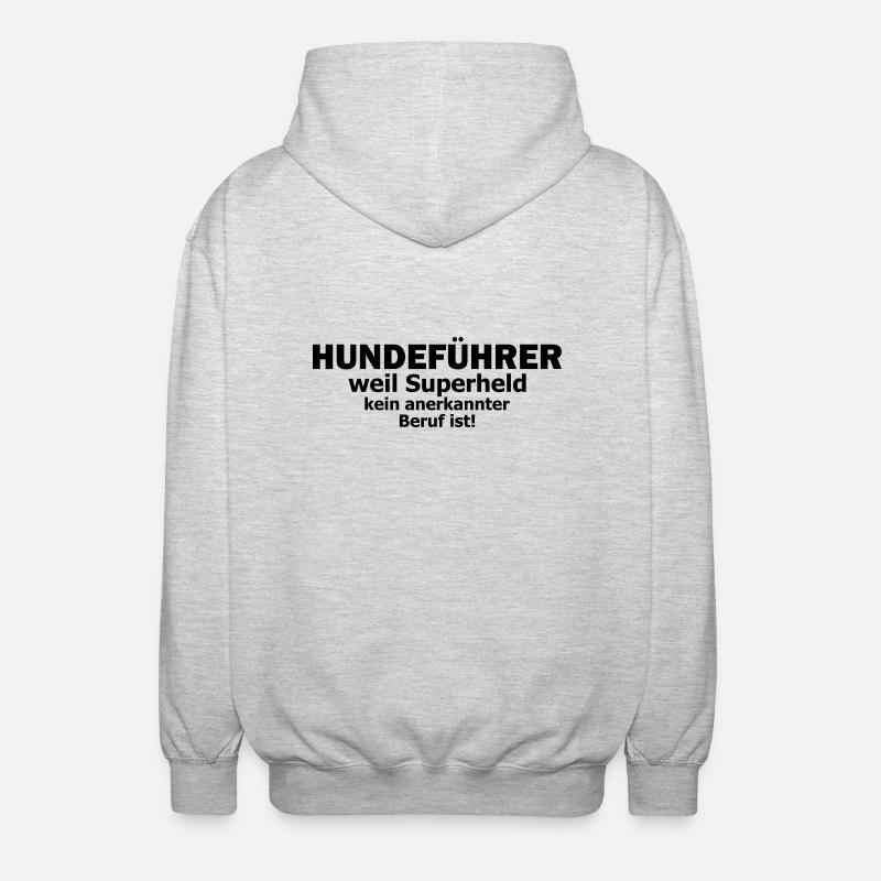 hundeführer - Unisex Kapuzenjacke - Hellgrau meliert