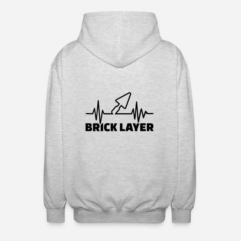 Maçon - Veste à capuche unisexe - gris clair chiné