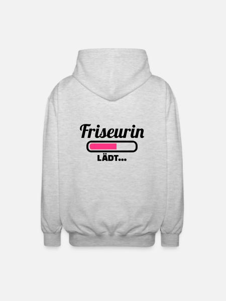 Friseurin - Unisex Kapuzenjacke - Hellgrau meliert