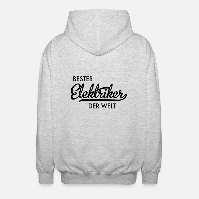 Elektriker - Unisex Kapuzenjacke - Hellgrau meliert
