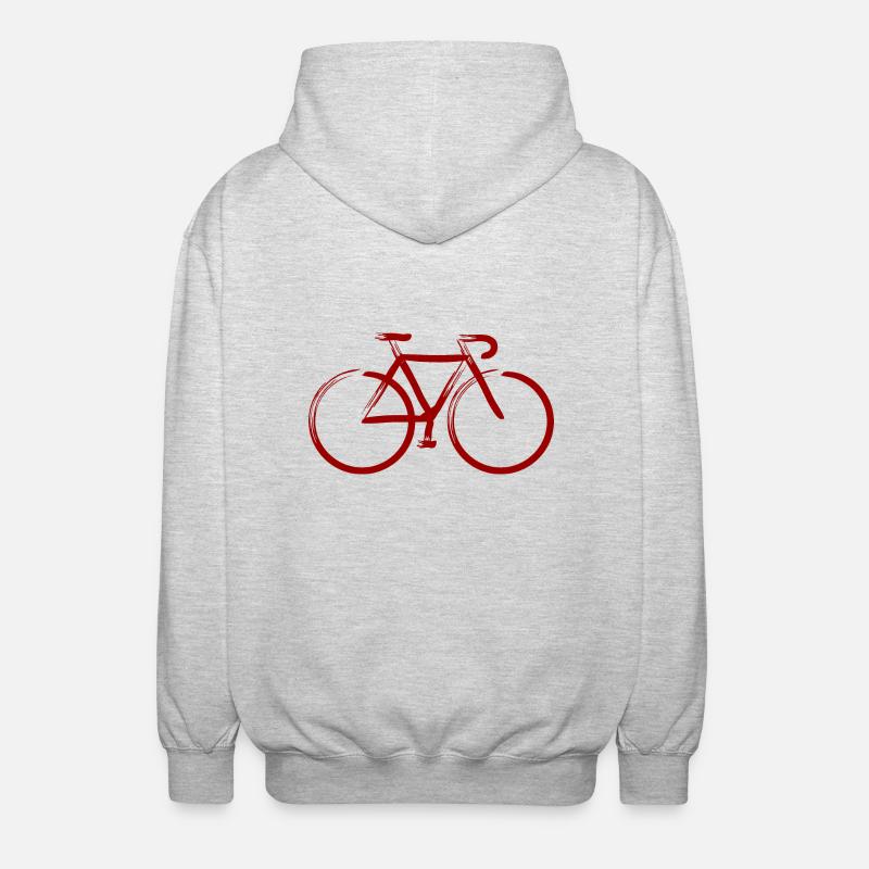 Ruby strokes - Unisex Hooded Jacket - light heather grey