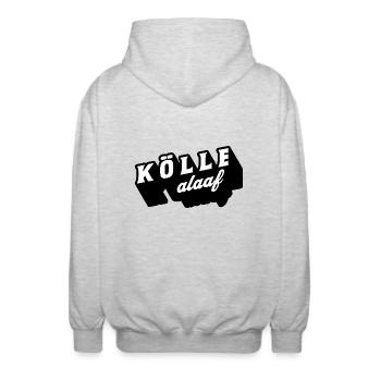 Kölle alaaf - Unisex Kapuzenjacke - Hellgrau meliert - Hinten - AI Model Male 185 light (185cm)