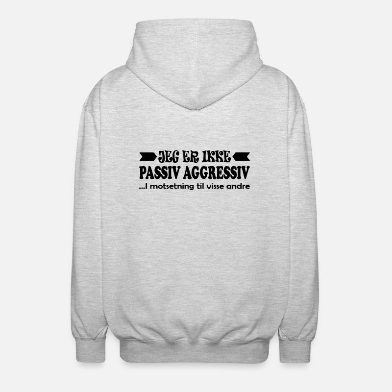 Ich bin nicht passiv-aggressiv. - Unisex Kapuzenjacke - Hellgrau meliert