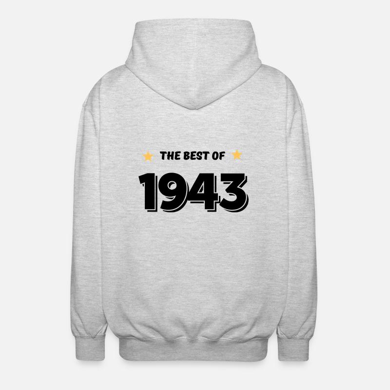 Das Beste von 1943 - Unisex Kapuzenjacke - Hellgrau meliert