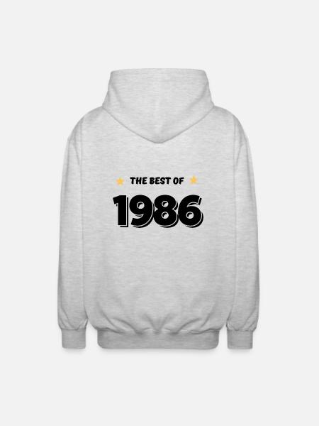 Best of 1986 - Unisex Hooded Jacket - light heather grey