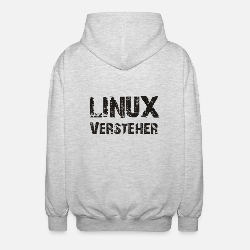 linux understanders - Unisex Hooded Jacket - light heather grey
