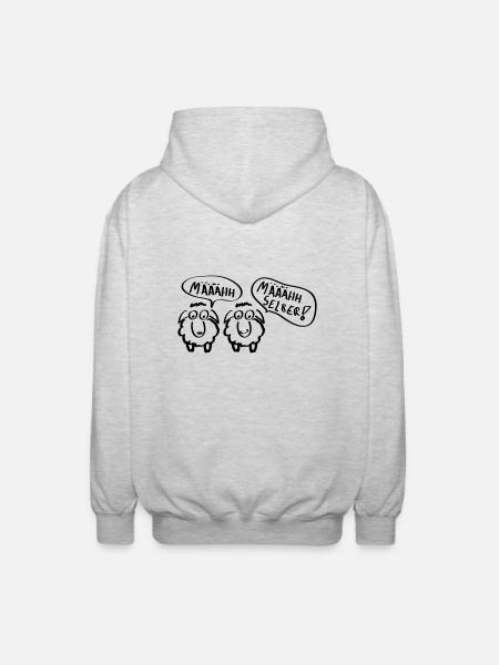 schafe - Unisex Kapuzenjacke - Hellgrau meliert