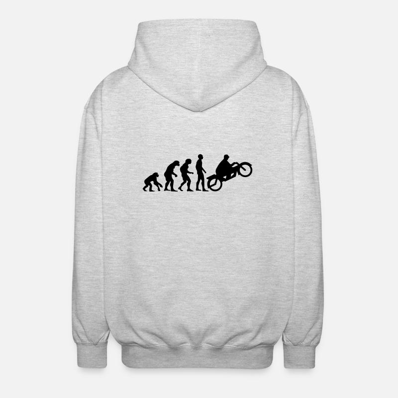 évolution du moteur 2 - Veste à capuche unisexe - gris clair chiné