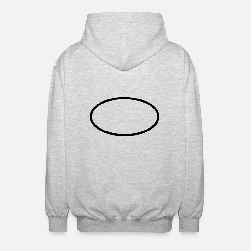 Oval (customize) - Unisex Hooded Jacket - light heather grey