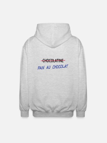 Pain au chocolat - Veste à capuche unisexe - gris clair chiné