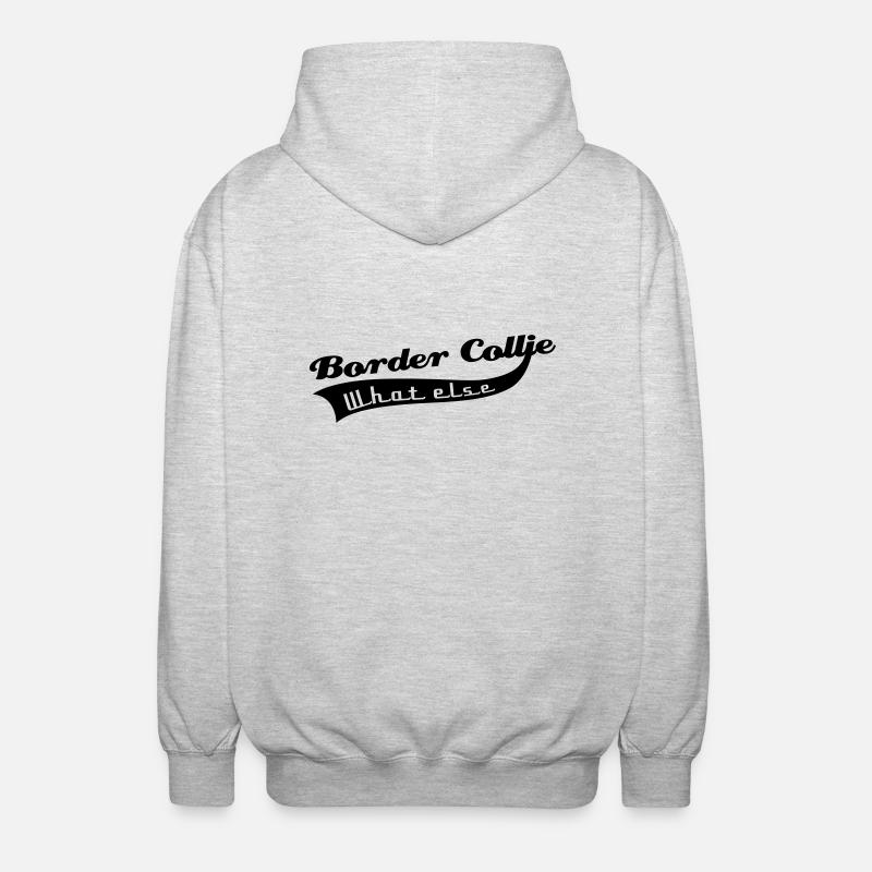 Border Collie - Unisex Kapuzenjacke - Hellgrau meliert