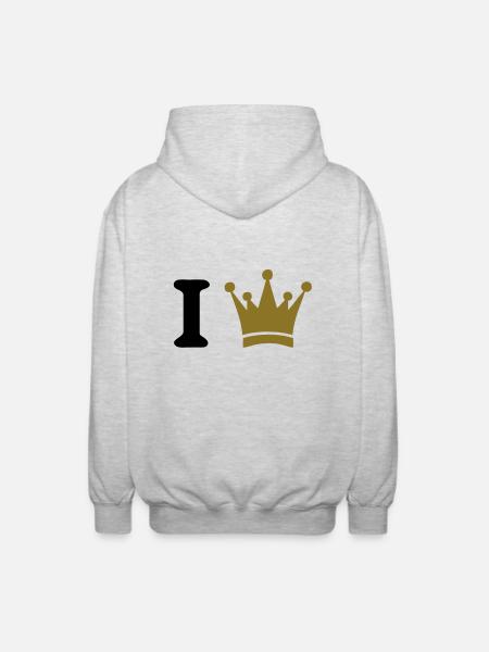 i king - Veste à capuche unisexe - gris clair chiné