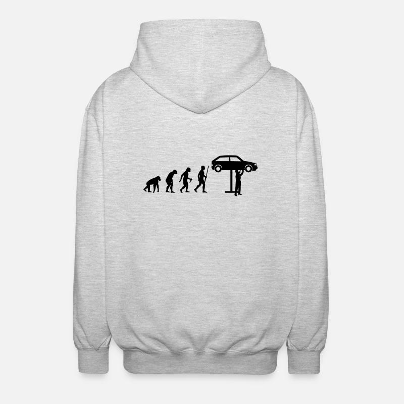 Evolution de la Mécantronique - Veste à capuche unisexe - gris clair chiné