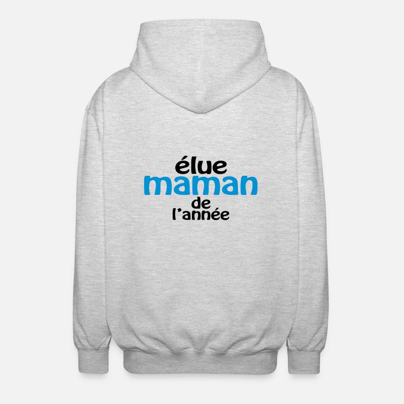 Maman de l'année (2c) - Unisex Kapuzenjacke - Hellgrau meliert