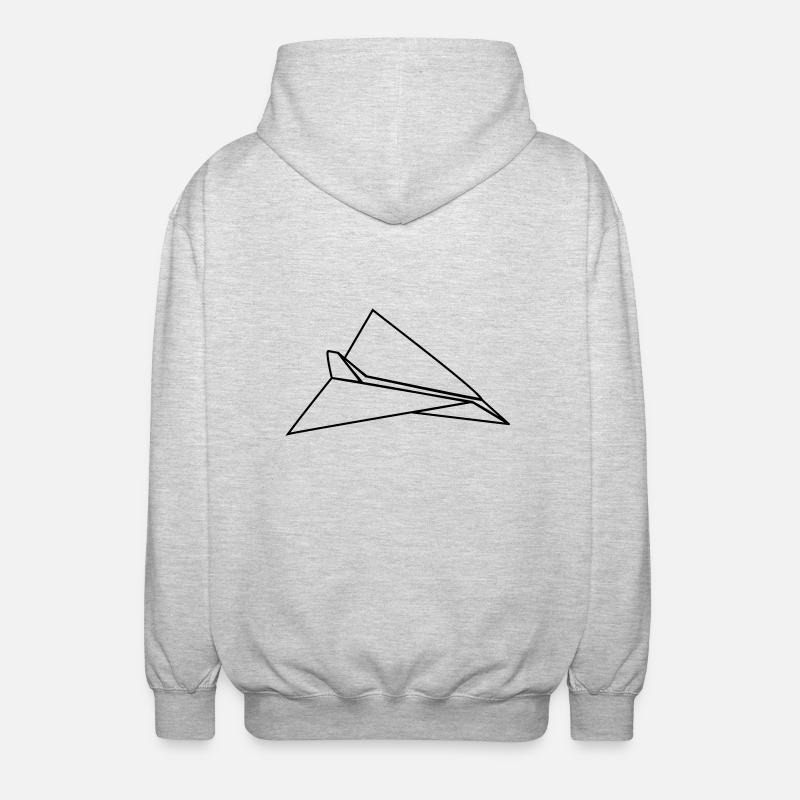 Avion en papier avion - Veste à capuche unisexe - gris clair chiné
