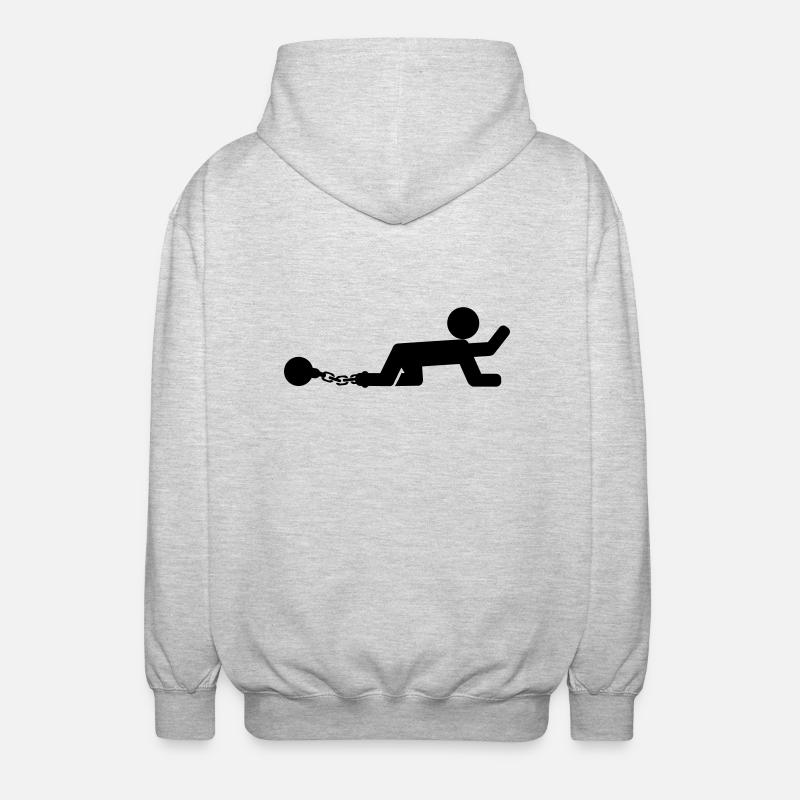 Chained Man - Unisex Kapuzenjacke - Hellgrau meliert