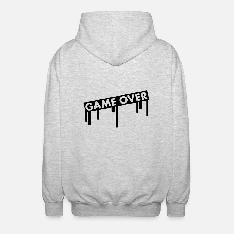 game_over - Veste à capuche unisexe - gris clair chiné