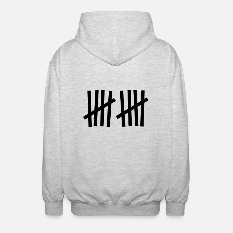 Tally 10 coups - Veste à capuche unisexe - gris clair chiné