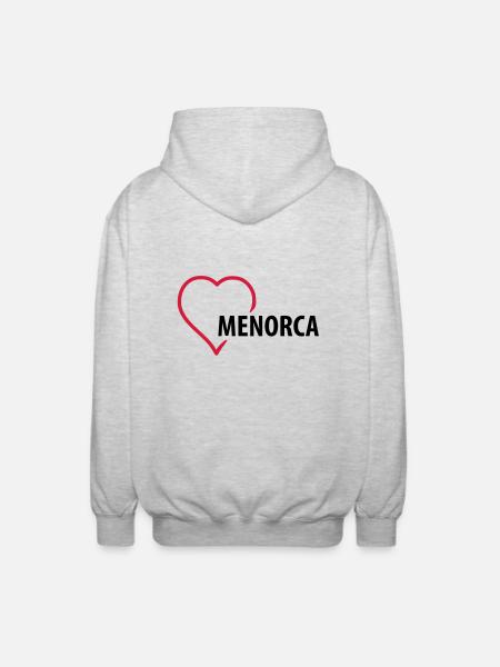 menorca__f2 - Unisex Hooded Jacket - light heather grey