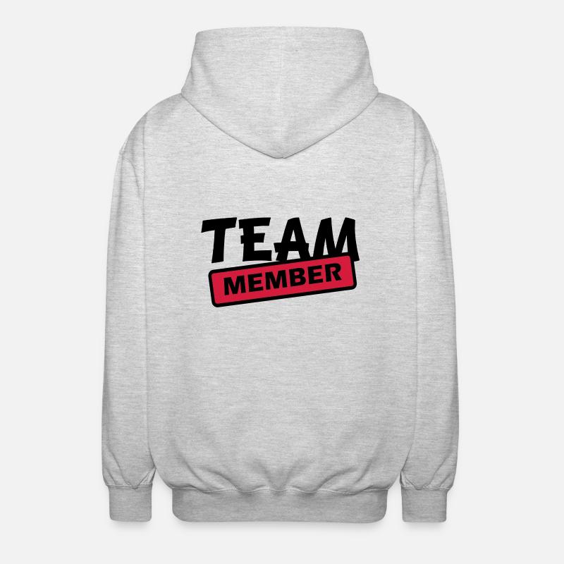 membre de l'équipe - Veste à capuche unisexe - gris clair chiné