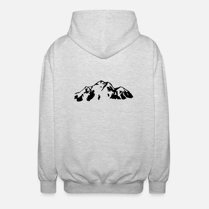 Berg - Unisex Kapuzenjacke - Hellgrau meliert
