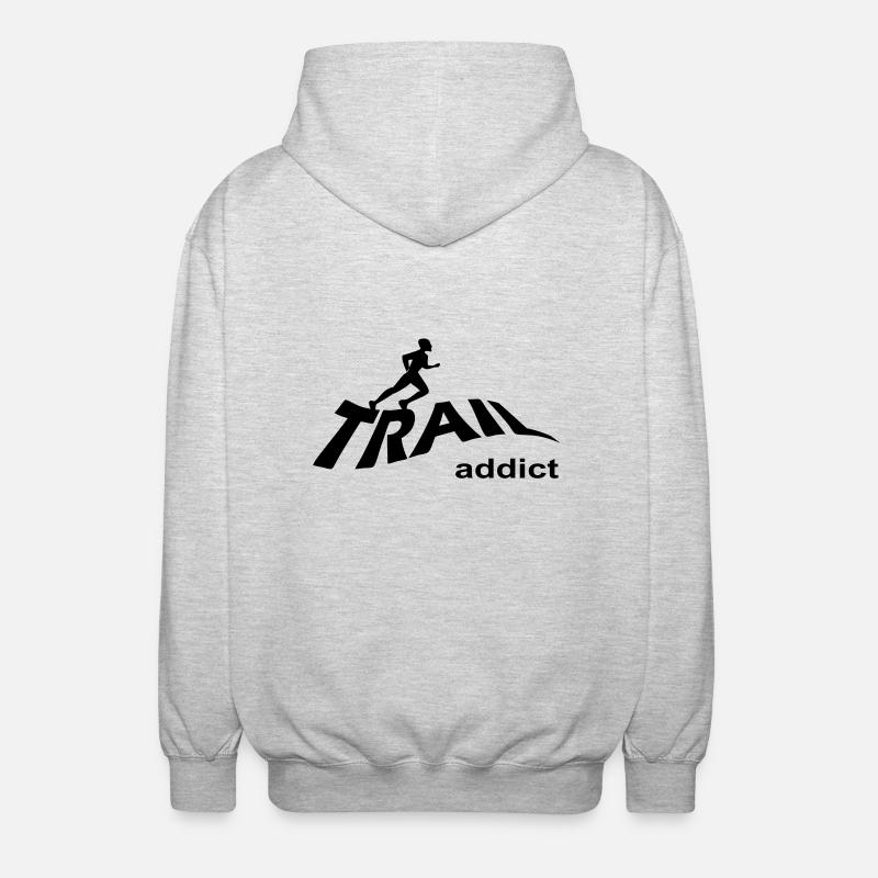 trail_addict - Unisex Kapuzenjacke - Hellgrau meliert