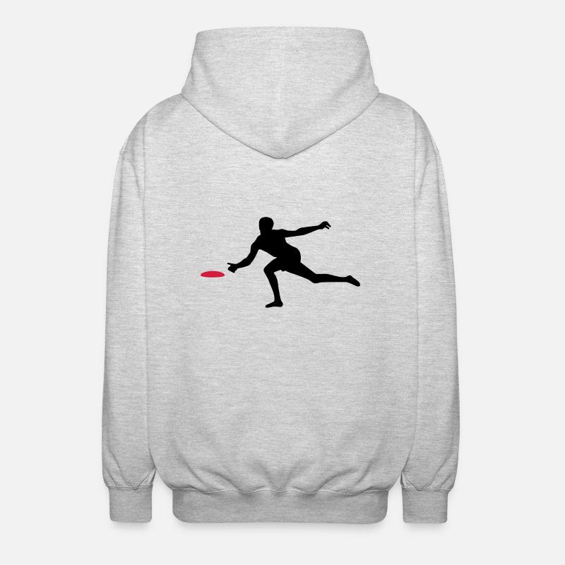 Discgolf - Unisex Kapuzenjacke - Hellgrau meliert