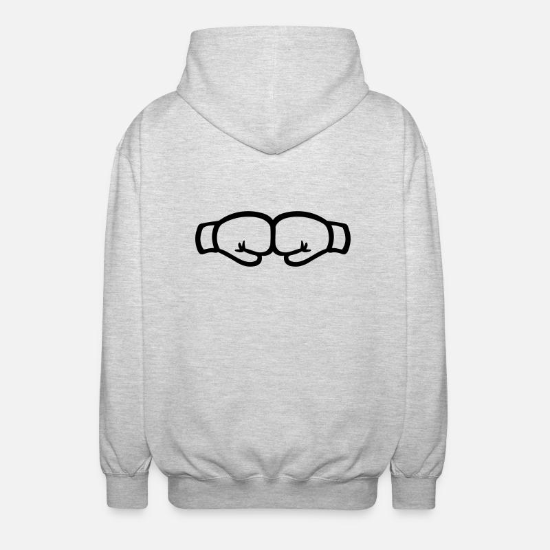 Boxe - Veste à capuche unisexe - gris clair chiné