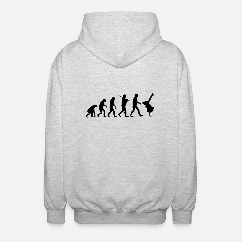 Evolution brakedance - Unisex Hooded Jacket - light heather grey