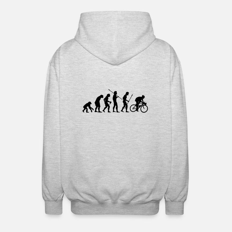 Biker evolution - Unisex Hooded Jacket - light heather grey