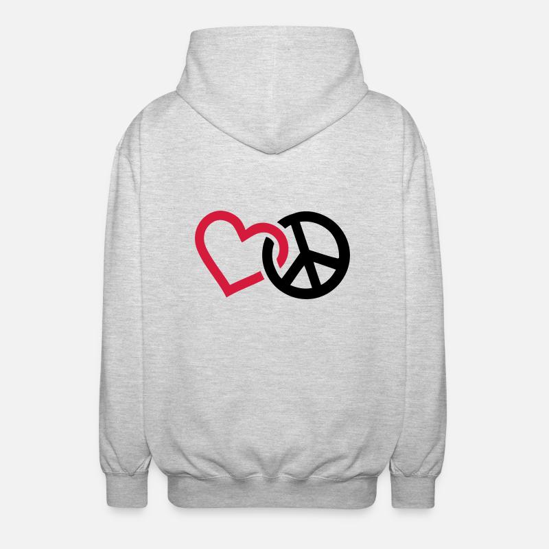 Peace - Veste à capuche unisexe - gris clair chiné