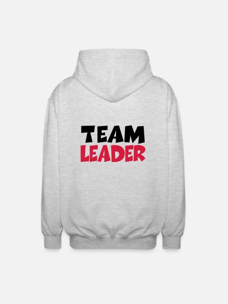 Team Leader - Unisex Kapuzenjacke - Hellgrau meliert