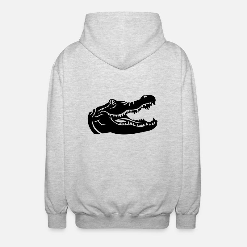 Crocodile - Unisex Hooded Jacket - light heather grey