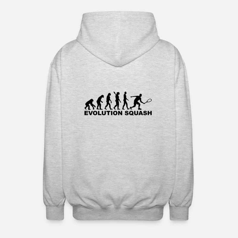Evolution Squash - Unisex Hooded Jacket - light heather grey