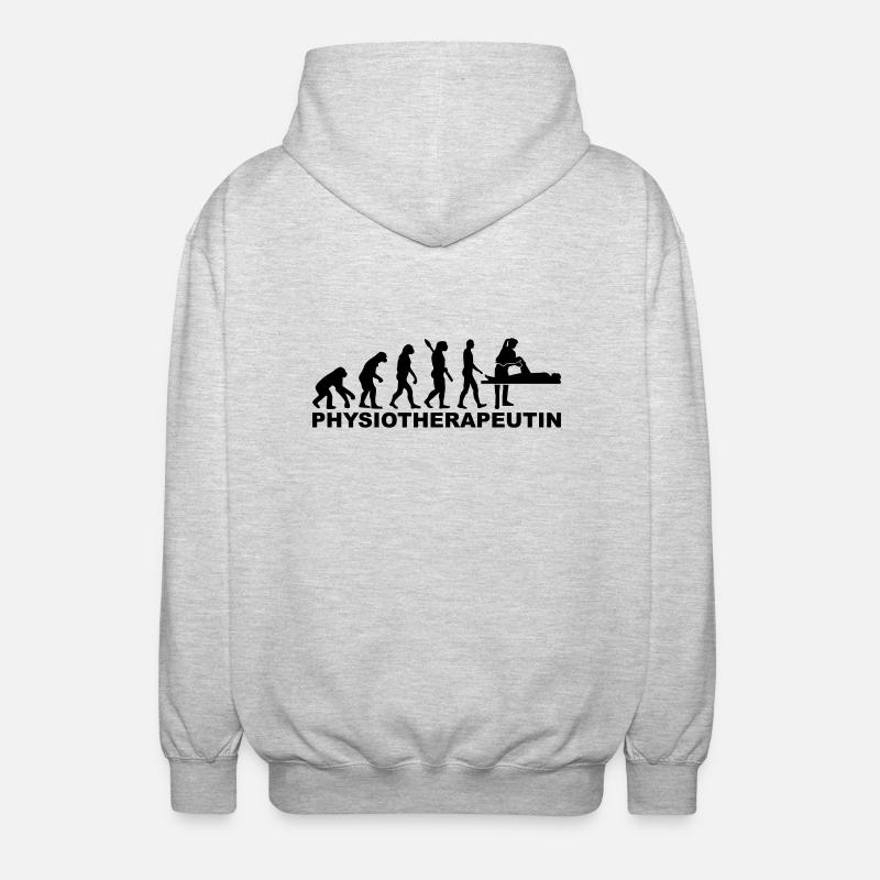 Physiotherapeutin - Unisex Kapuzenjacke - Hellgrau meliert