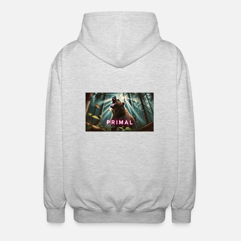 PRIMAL OURS - Veste à capuche unisexe - gris clair chiné