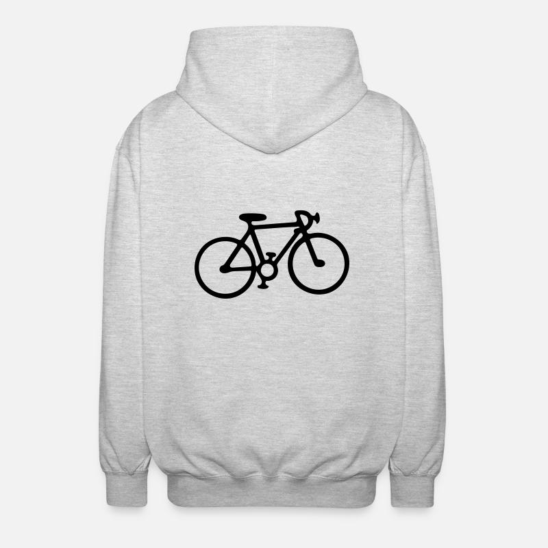 Fahrrad - Unisex Kapuzenjacke - Hellgrau meliert