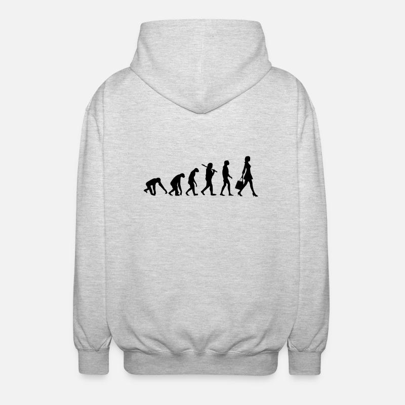 FRAUEN EVOLUTION - Unisex Kapuzenjacke - Hellgrau meliert