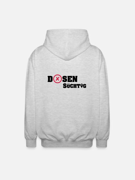 Geocacher: Dosensüchtig - Unisex Kapuzenjacke - Hellgrau meliert