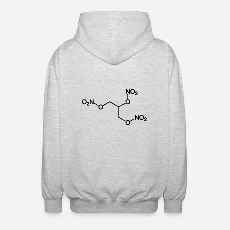 dynamite (nitroglycérine) - Veste à capuche unisexe - gris clair chiné