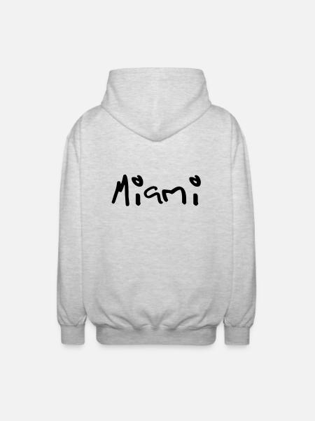 miami - Unisex Kapuzenjacke - Hellgrau meliert