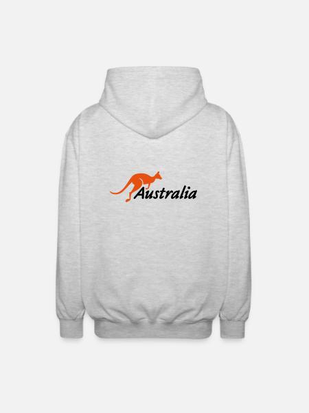 australia - Unisex Hooded Jacket - light heather grey