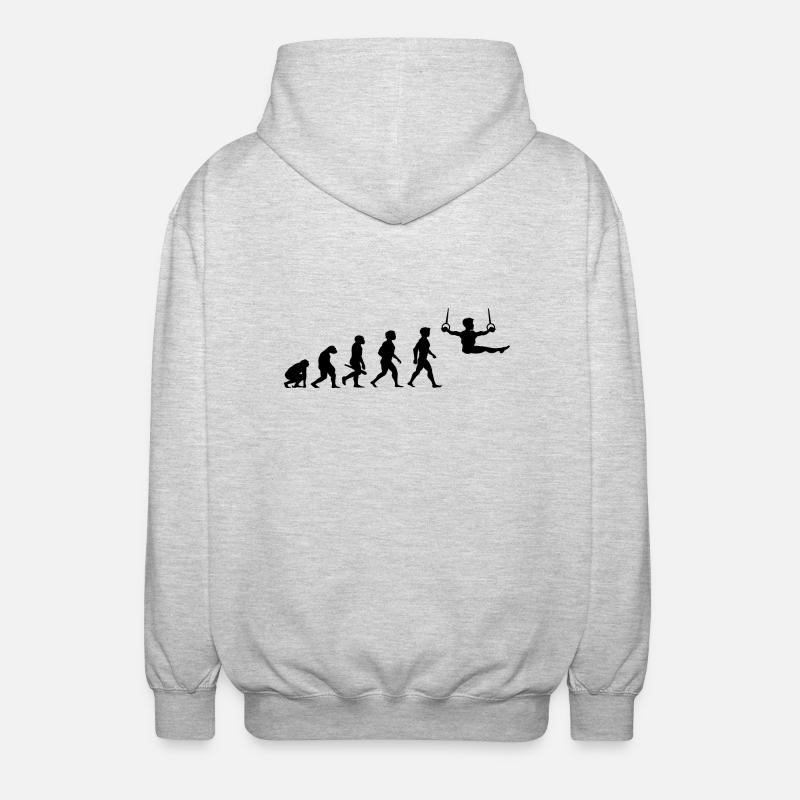 Evolution Gymnastik Turnen Akrobatik Geräteturnen - Unisex Kapuzenjacke - Hellgrau meliert