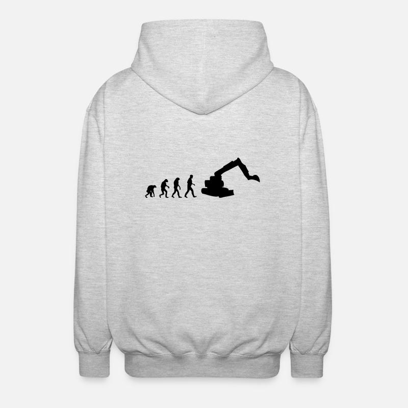 digger evolution - Unisex Hooded Jacket - light heather grey