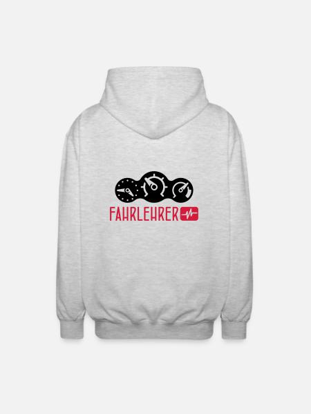Driving instructor - Unisex Hooded Jacket - light heather grey