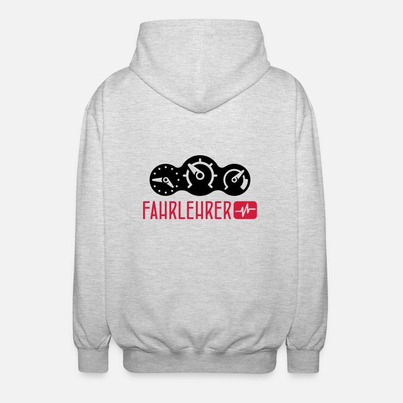 Driving instructor - Unisex Hooded Jacket - light heather grey
