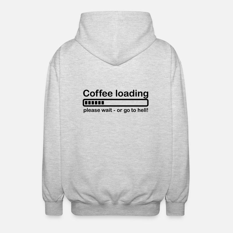 Coffee loading - Unisex Hooded Jacket - light heather grey